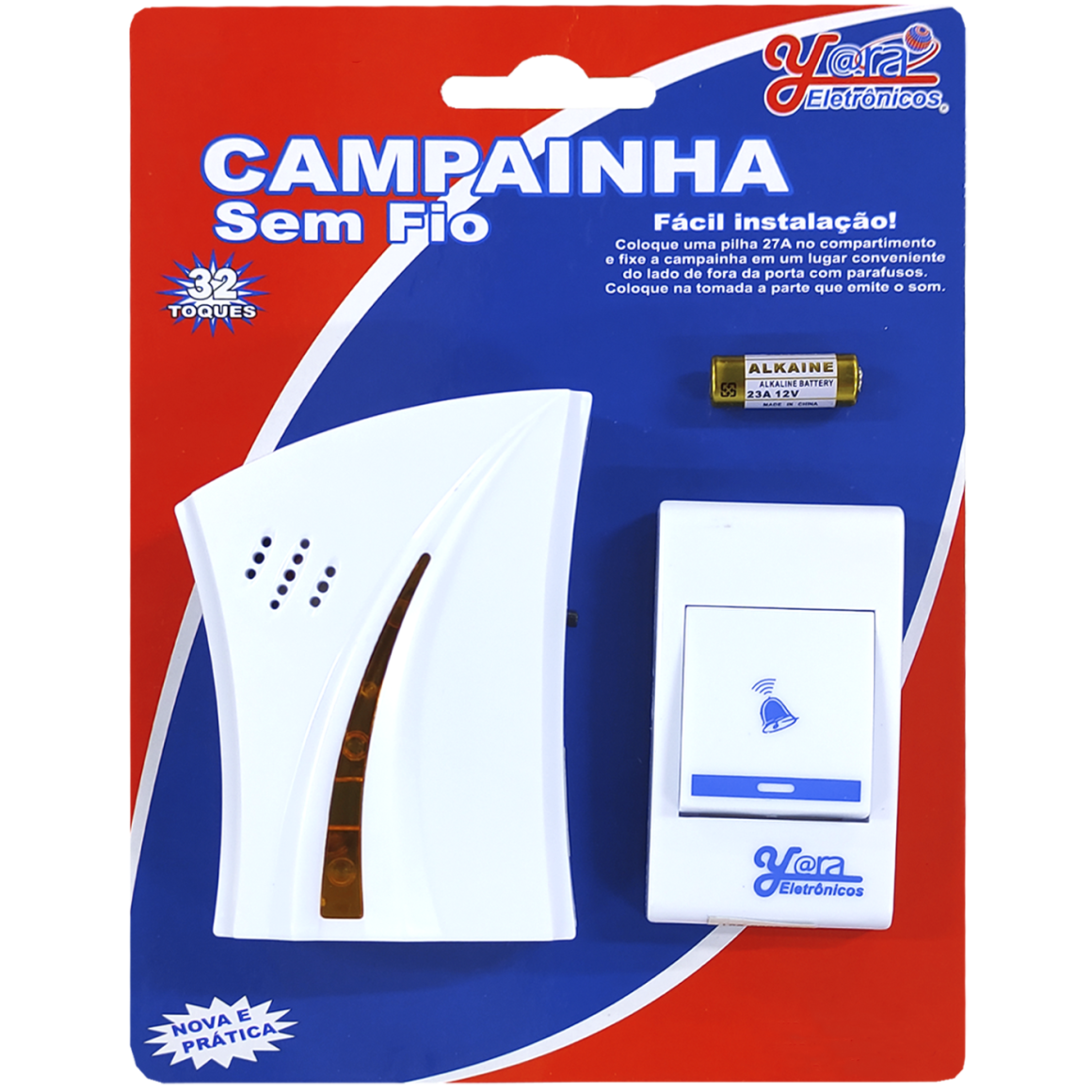 Fuers M557 Campainha Sem Fio, Campainha Externa Sem Fio Para Porta De Casa  Alarme De Boas Vindas Com Bateria 32 Músicas Campainha Inteligente - Sinos  De Boas-vindas - AliExpress